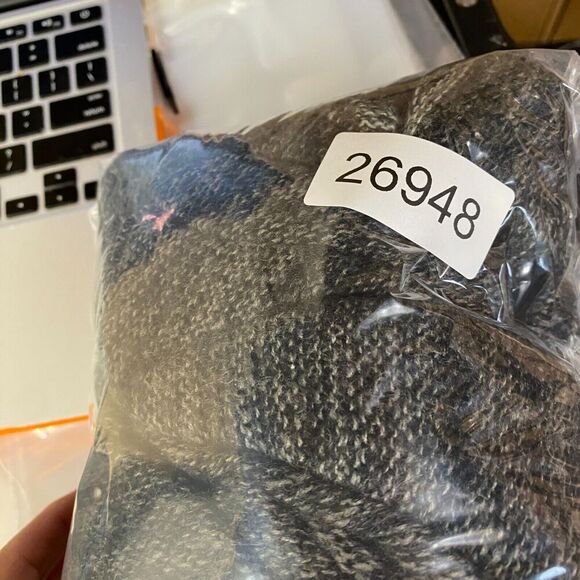 Sonoma Cardigan Women XL Gray Striped Open Front Long Sleeve Knit Acrylic Casual - Picture 9 of 9